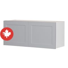 Caisson supérieur de frigo 2 portes, Shaker, gris, 33" x 14" x 12 1/2"