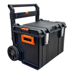 Coffre à outils roulant avec loquets, 58×47×41 cm, noir