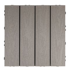 Composite Deck Tiles - 12" x 12" - Grey - 6/Pkg