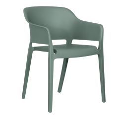 Stackable Molded Plastic Chair - Green