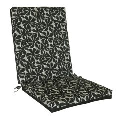Reversible High-Back Patio Cushion - Floral Pattern - 19" x 42"
