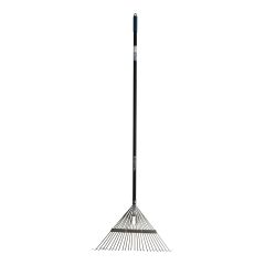 Leaf Rake - 24 Steel Tines - 65" Fibreglass Handle