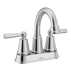 Caldwell Bathroom Faucet - 2 Handles, 4" Centerset - Polished Chrome