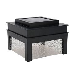 Capuchons de poteau solaires DEL, 4,3" x 4,3", noir, 2/pqt