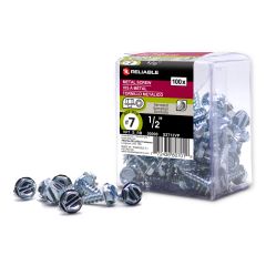 Metal Screws - Self-Tapping - Type S -  #7 x 1/2" - 100/Pkg