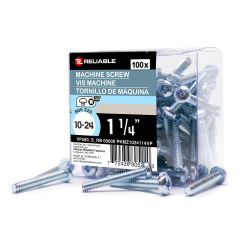 Machine Screws - Type B - 10-24 x 1-1/4" - 100/Pkg
