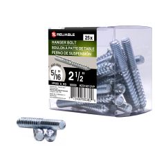 Hanger Bolts - 5/16" x 2 1/2" - 25-Pack