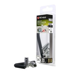 Type E Insert Nuts - 1/4" x 20 mm - 4/Pkg