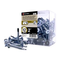 Metal Screws - #12 x 2" - Self-Drilling - Zinc-Plated - 100/Pkg
