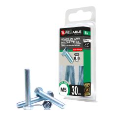 Hex Head Bolts - M5 x 30 mm - Zinc-Plated - 5/Pkg