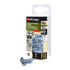 Wood Screws - #8 x 1" - Pan Washer Head - Zinc-Plated - 16/Pkg