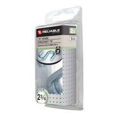 S-Shaped Hooks - 2.75" - Zinc-Plated - 2/Pkg