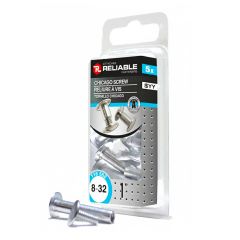 Aluminum Chicago Screw - #8-32 x 1" - 5/Pkg