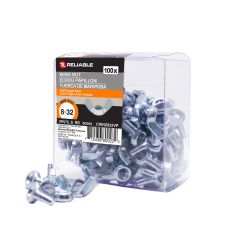 Wing Nuts - 8-32 - Cold-Forged Steel - 100/Pkg