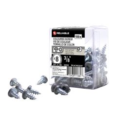 Metal Screws - #8 x 3/8" - Self-Tapping - Type A - Charcoal - 100/Pkg