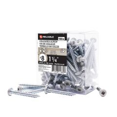 Metal Screws - #8 x 1 1/4" - Self-Tapping - Type A - Tan - 100/Pkg