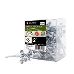 Wood Screws - #8 x 2" - Coarse Thread - 100/Pkg