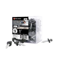 Roofing Screws - #9 x 1" - Self-Tapping - Type A - Dark Brown - 100/Pkg
