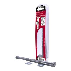 Lag Bolts with Washers - 1/4" x 5 1/2" - Zinc-Plated Steel - 3/Pkg