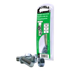 Bolts with Nuts and Washers - 7/16" x 1 1/2" - Grade 2 - 2/Pkg