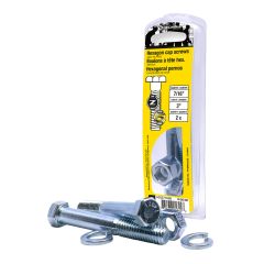 Bolts with Nuts and Washers - 7/16" x 3" - Grade 5 - 2/Pkg