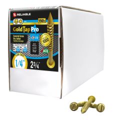 Concrete Screws - 1/4" x 2 3/4" - Gold Seal - 150/Pkg