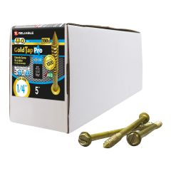 Concrete Screws - 1/4" x 5" - Gold Seal - 150/Pkg