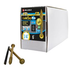 Concrete Screws - 1/4" x 6" - Gold Seal - 25/Pkg