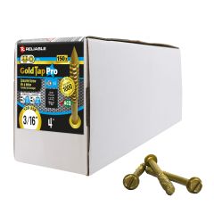 Concrete Screws - 3/16" x 4" - Gold Seal - 150/Pkg