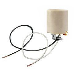 Porcelain socket with lead wire