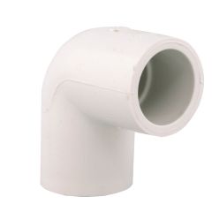 Coude S40 en PVC, 3/4", blanc