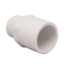 Adaptateur en PVC, 1 1/4", blanc