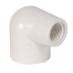 Coude fileté S40, 1 1/2", blanc