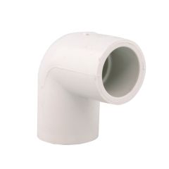 Coude S40 en PVC, 1 1/4", blanc