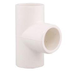 "T" S40 à coller, 3/4", blanc