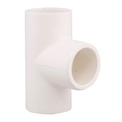 "T" S40 à coller, 1 1/4", blanc