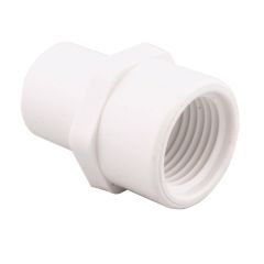 Adaptateur S40 en PVC, 1", blanc