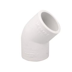 Coude de 45°, 1", blanc