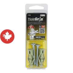 Ancrages TripleGrip #12 Vert (+ Vis) (2)