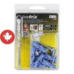 Ancrages TripleGrip #10 Bleu (+ Vis) (10)