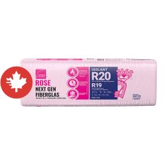 Laine isolante Rose Next Gen Fiberglas, R-20, 19" x 47" x 6", couvre 99,2 pi²