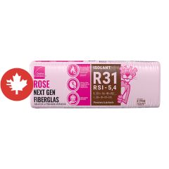 Laine isolante Rose Next Gen Fiberglas, R-31, 16" x 48" x 9 1/4", couvre 42,7 pi²