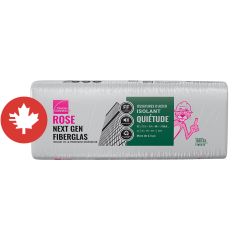 Laine insonorisante Rose Next Gen Fiberglas Quiétude, ossature d'acier, 24" x 48" x 2 1/2", couvre 256 pi²