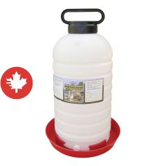 Fontaine pour volaille se remplissant par le haut Farm Tuff, blanc/rouge, 7 gal