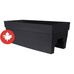 Harmony Rail Planter - 27" - Black