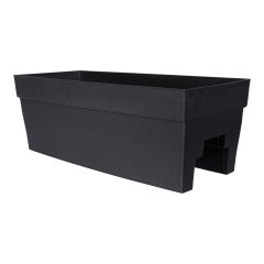 Jardinière de rampe Harmony, 27", noir
