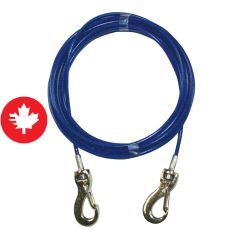 Câble d'attache pour chien avec mousqueton