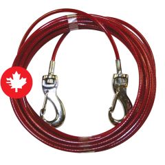 Câble d'attache pour chien avec mousqueton