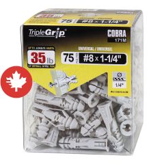 Ancrages TripleGrip #8 Gris  (75)