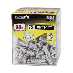 Ancrages TripleGrip #8 Gris  (75)
